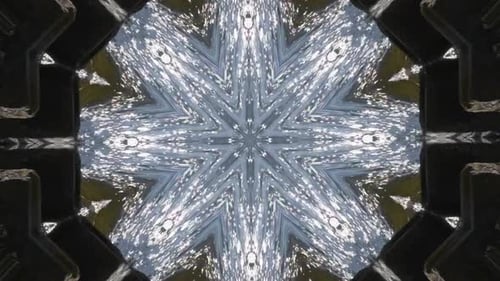 Abstract Shimmering Water Kaleidoscope Pattern Background Loop