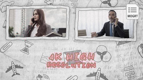 Animated Hand-Drawn Business Opener with Corporate Motion Graphics