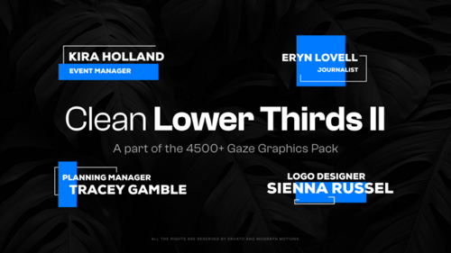 20 Clean Lower Thirds II