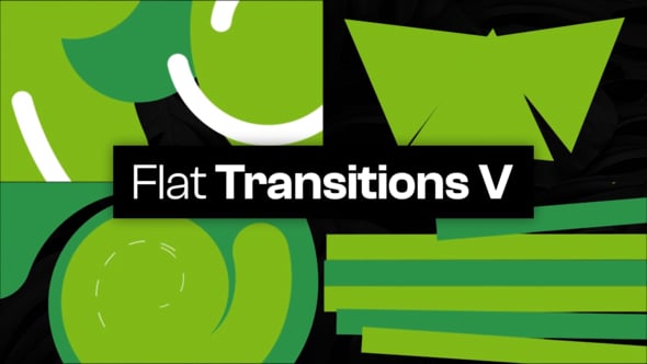 25 Flat Transitions V, Broadcast Packages ft. clean & flat - Envato