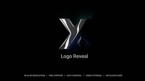 Modern Metallic Logo Reveal with Dynamic Digital Trails