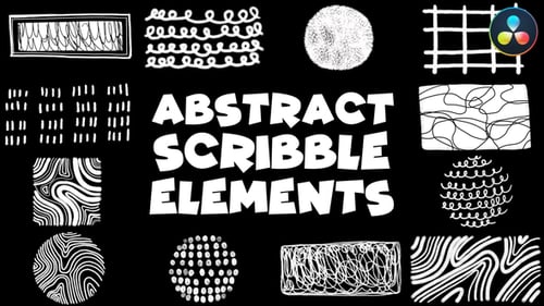 Brush Abstract Scribble Elements | DaVinci Resolve