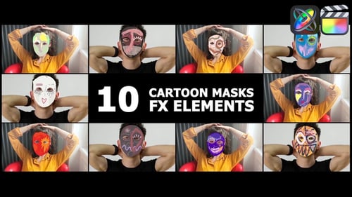 Animated Hand-Drawn Cartoon Masks Face Effects Pack