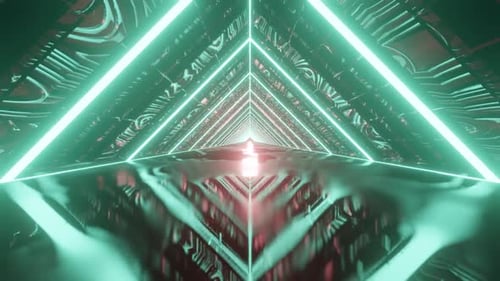 Space Cyberpunk Rhombus Tunnel Vj Loop Background HD