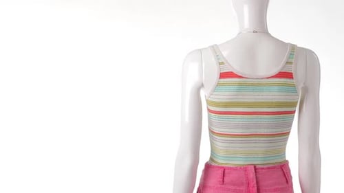 Mannequin in Tank Top Turning.