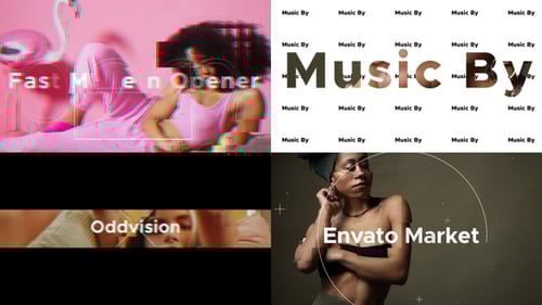 Modern Digital Glitch Intro with Dynamic Text Animation