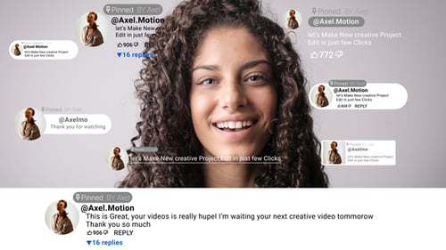Social Media Pinned Comment Text Animation