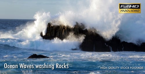 Ocean Waves Washing Rocks