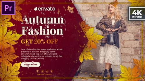 Fall Season Fashion Sale | Autumn Promo | MOGRT for Premier Pro