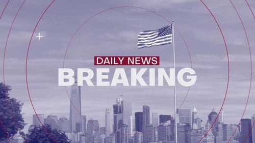 Dynamic News Broadcast Opener with Bold Headline Text