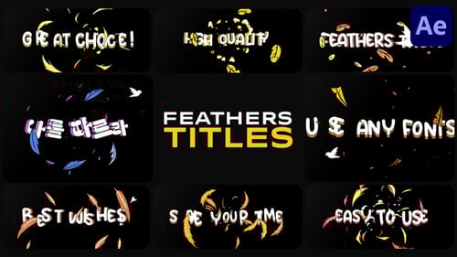 Feathers Titles for After Effects