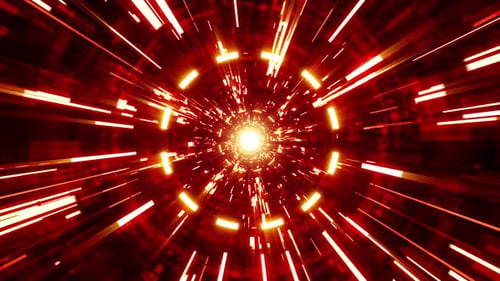 Espace de science-fiction de lumière rouge