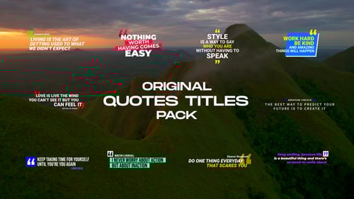 Dynamic Animated Quote Titles Pack