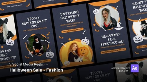 Social Media Reels - Halloween Sale Fashion After Effects Template