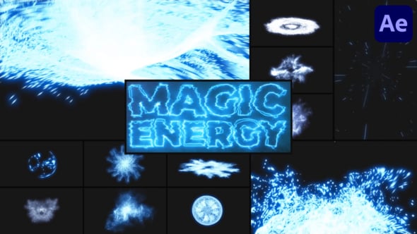Dynamic Glowing Energy Particle Effects and Text Reveals, Elements ft ...