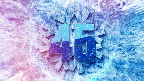 Frozen Ice Winter Numbers Countdown Animation