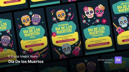 Social Media Reels - Plantilla After Effects para el Día de los Muertos