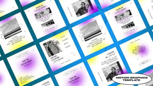 Postagens de tipografia minimalista de moda | Mogrt