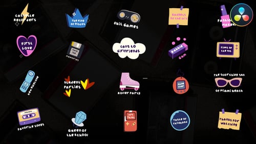 90s titles for DaVinci Resolve