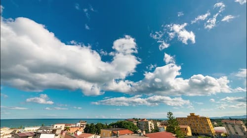 Clouds timelapse on a blue sky