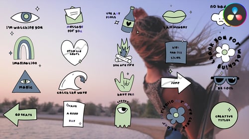 Animated Sticker Titles for DaVinci Resolve