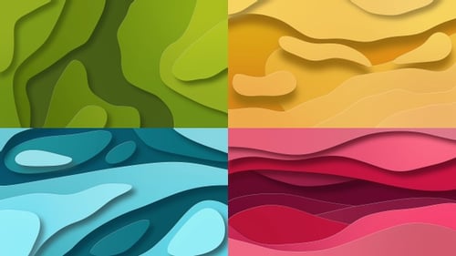 Abstract Fluid Wavy Layers Looping Background Pack