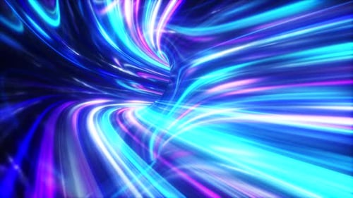 Futuristic Neon Light Tunnel Animation