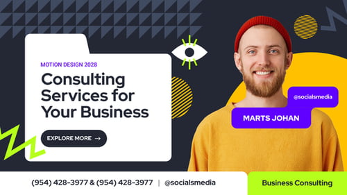 Modern Corporate Business Presentation Slides with Dynamic Motion Graphics