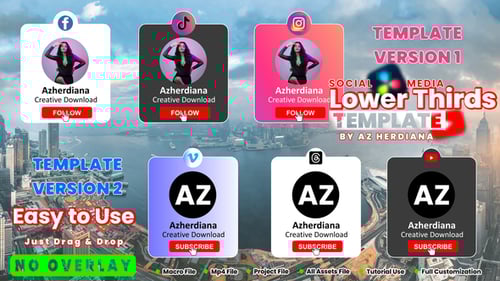 Social Media Lower Thirds Davinci Resolve