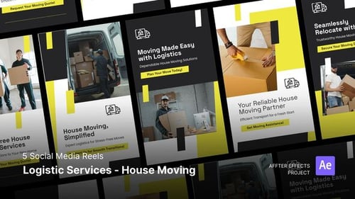 Social Media Reels - Logistic Services - House Moving After Effects Template