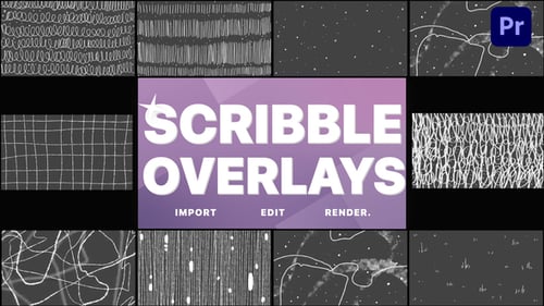 Animated Hand-Drawn Scribble Line Overlays