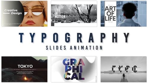Clean Modern Typography Title Animation Slides