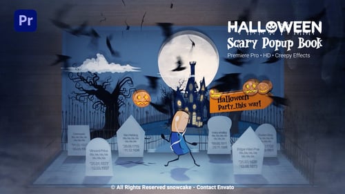 Halloween Scary Popup Book for Premiere Pro