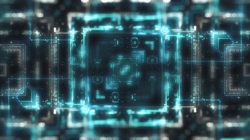 Futuristic Digital Grid Logo Reveal Opener