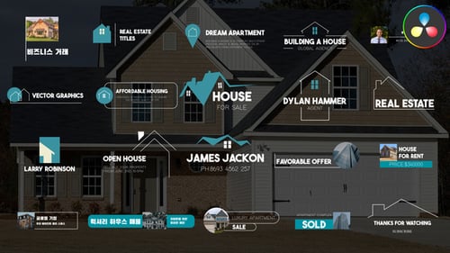 Real Estate Titles for DaVinci Resolve