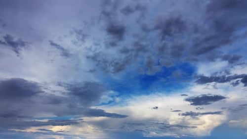 Timelapse with Sunset Clouds Moving