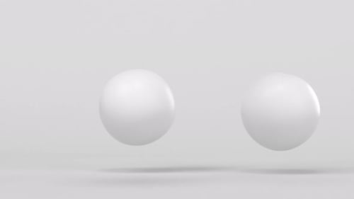 Bouncing soft balls with white background
