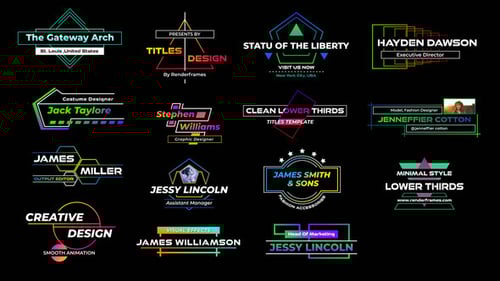 Formas geométricas Lower Thirds