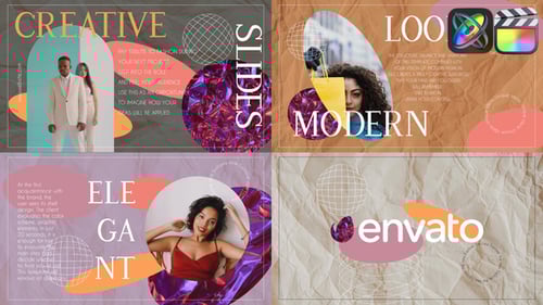 Diapositivas de textura estética para FCPX