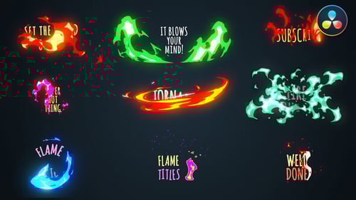 Dynamic Cartoon Flame Overlays for Animated Titles