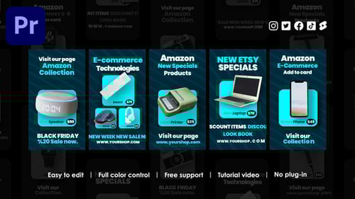 Dynamic E-commerce Product Showcase for Social Media Stories