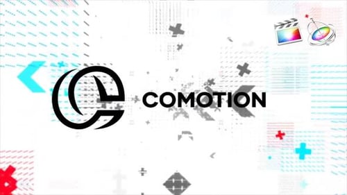 White Glitch Logo Reveal