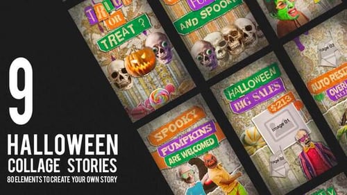 Halloween Collage Stories