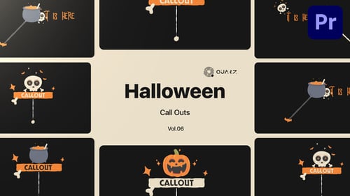 Halloween Call Outs para Premiere Pro Vol. 06