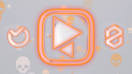 Clean Halloween Logo Reveal with Sparkling Particles