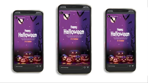 Spooky Halloween Night Social Media Story Animation