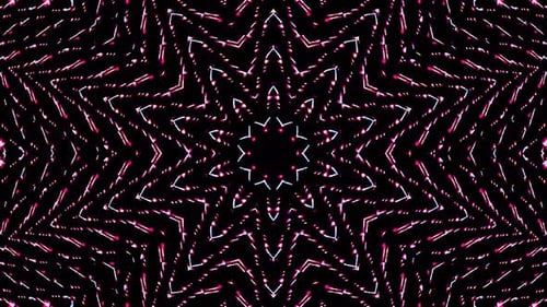 Abstract Geometric Pink Star Kaleidoscope Pattern Loop