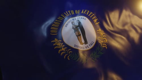 Kentucky State Flag Waving Loop