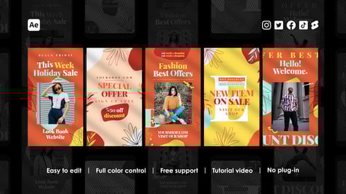 Animated Social Media Stories for Fashion Sales Promotions