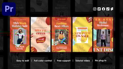 Modern Fashion Instagram Story Templates for Sales Promotions